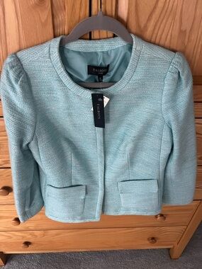 Talbots Women's Mint Tweed Jacket NWT 8P